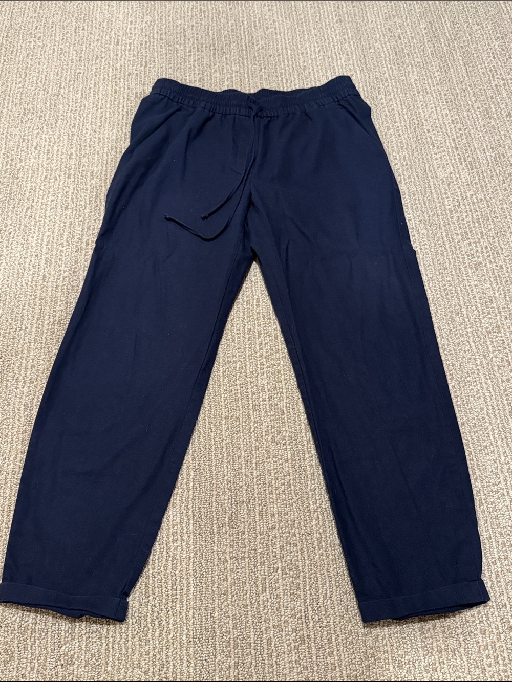 J. Crew Women's Navy Ankle Drawstring Pants